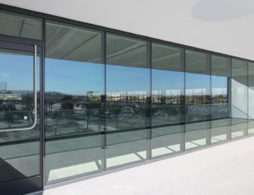 Modern Building with aluminium curtain wall installation