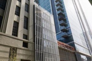 Stick system curtain wall installation