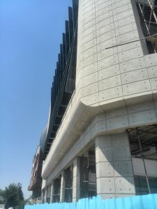 Aluminium bricklaying profiles window