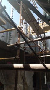 Vertical louvers façade