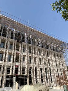 stone dry façade wall