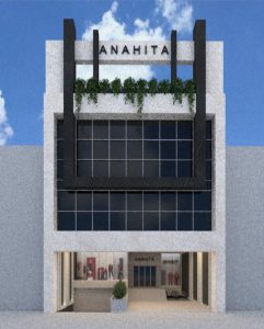 Glass stair railing near