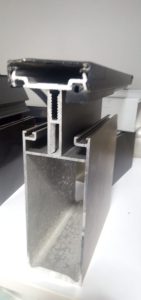 Industrial aluminum extrusion facade