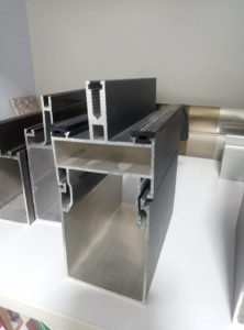 Industrial aluminum extrusion facade