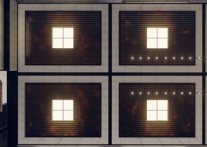 Aluminium facade louver profile