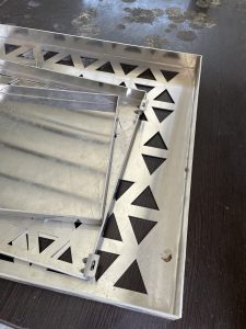 Laser cutting aluminium plate