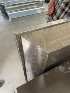 Laser cutting aluminium plate