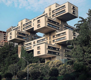 Glass facade architecture modern