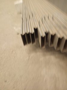 Aluminium louvers profile Weight per m2