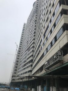 Manufacturing aluminum products profile in modern facade