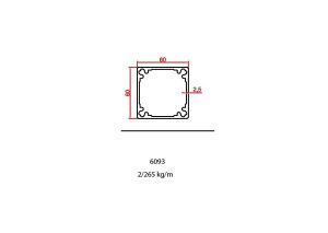 Outside corner piece profile 90 degree