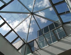 Skylight fixed and movable glass roof